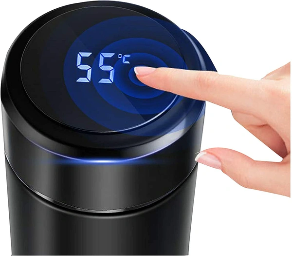 Water Bottle Container SWISS MILITARY Digital Vacuum Flask Black (SMF5), Stianless Steel  - 