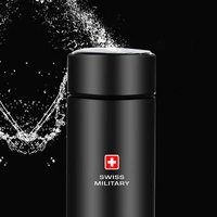 Water Bottle Container SWISS MILITARY Digital Vacuum Flask Black (SMF5), Stianless Steel  - 