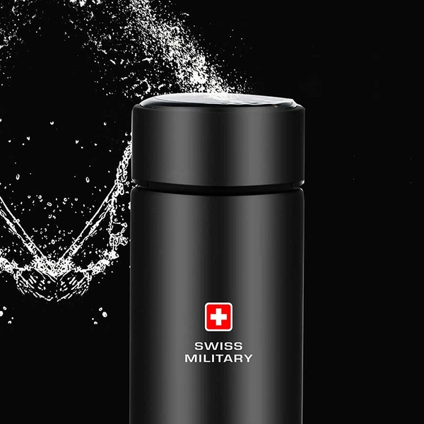 Water Bottle Container SWISS MILITARY Digital Vacuum Flask Black (SMF5), Stianless Steel  - 