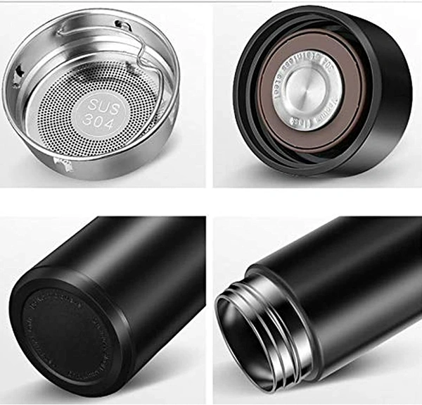 Water Bottle Container SWISS MILITARY Digital Vacuum Flask Black (SMF5), Stianless Steel  - 