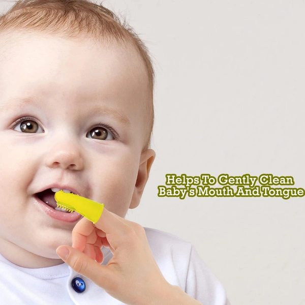 MEE MEE UNIQUE FINGER BRUSH & GUM TONGUE CLEANER SET WITH WIDER BRISTLES & REGULAR BRISTLES