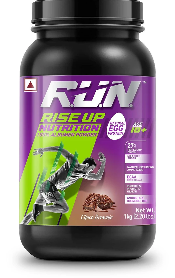 R.U.N  Rise Up Nutrition Egg Albumen Powder ( Choco Brownie ) - 1 kg