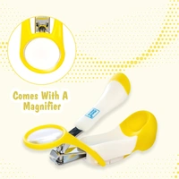 Mee Mee Gentle Nail Clipper with Magnifier (White/Yellow)