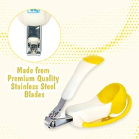 Mee Mee Gentle Nail Clipper with Magnifier (White/Yellow)