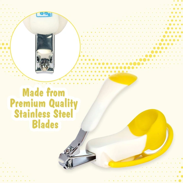 Mee Mee Gentle Nail Clipper with Magnifier (White/Yellow)