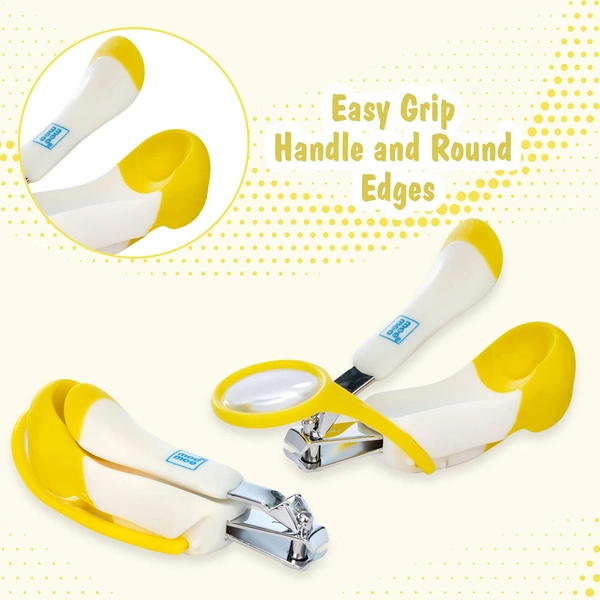Mee Mee Gentle Nail Clipper with Magnifier (White/Yellow)