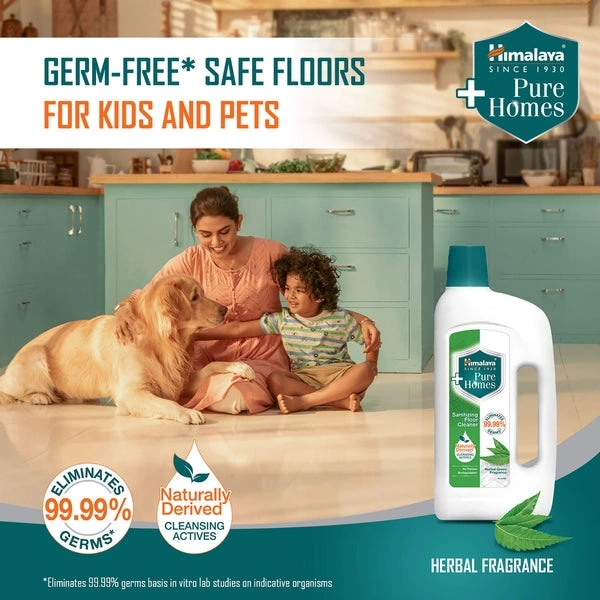 Himalaya Pure Homes Sanitizing Floor Cleaner (Herbal Green) - 1 Litre