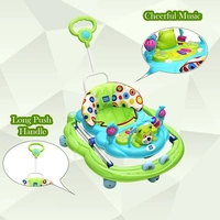 MEE MEE  MEE MEE SIMPLE STEP BABY WALKER WITH PARENTAL CONTROL HANDLE & MUSICAL ACTIVITY TRAY - Green, Green