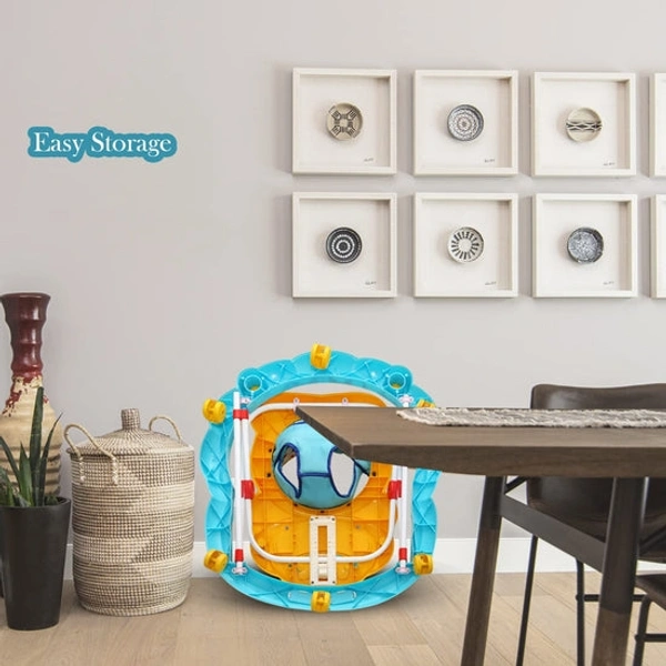 MEE MEE  MEE MEE SIMPLE STEP BABY WALKER WITH PARENTAL CONTROL HANDLE & MUSICAL ACTIVITY TRAY - Green, Green
