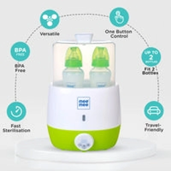 MEE MEE ADVANCED 3 IN 1 STEAM DIGITAL STERILIZER & BOTTLE & FOOD WARMER | FOR 2 BABY BOTTLES