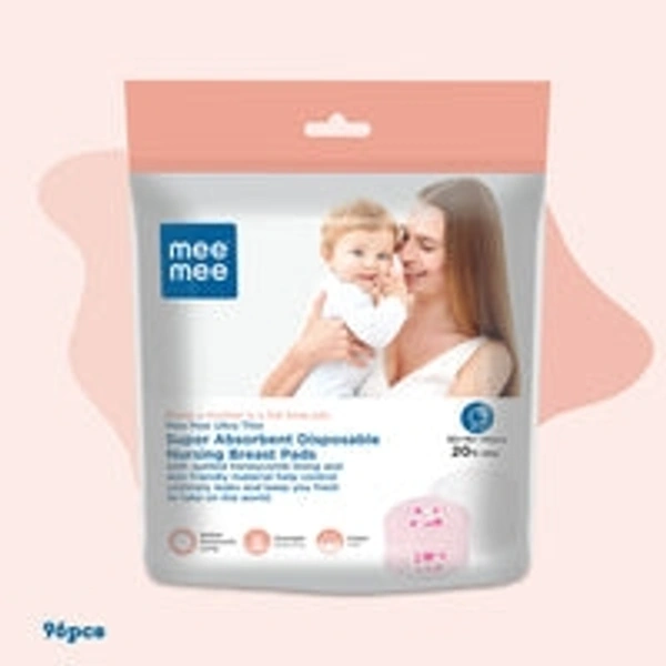 MEE MEE ULTRA THIN SUPER ABSORBENT DISPOSABLE MATERNITY NURSING BREAST PADS (80 PADS WITH 16 FREE PADS) | 96 PCS