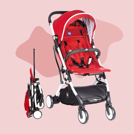 MEE MEE PREMIUM PORTABLE BABY STROLLER PRAM WITH COMPACT TRI FOLDING TROLLEY