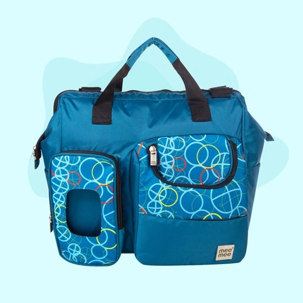 MEE MEE TRAVEL DIAPER BAG WITH MULTIPLE POCKETS | MULTIFUNCTIONAL BABY AIRPORT LUGGAGE BAG WITH 7 POCKETS & CHANGING MAT