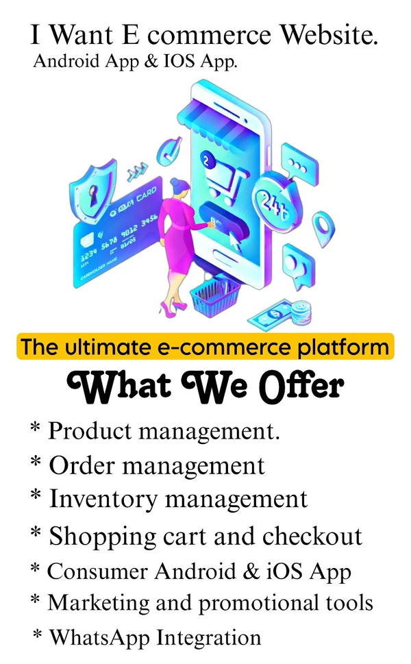 Create Ecommerce ( Including Android Application )