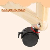 MEE MEE ROCKING WOODEN BABY COT WITH MOSQUITO NET | ADJUSTABLE HEIGHT BABY CRIB BED