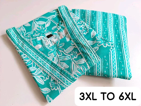 JAIPURI COTTON KURTI PANT SET 