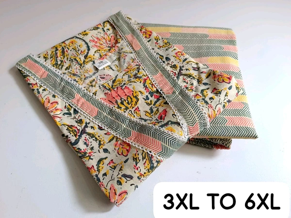 JAIPURI COTTON KURTI PANT SET 