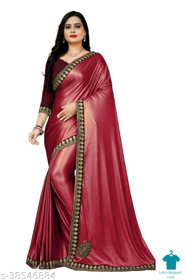 Trendy Attractive Sarees - Free Size (Saree Length Size: 5.5 m, Blouse Length Size: 0.8 m) 