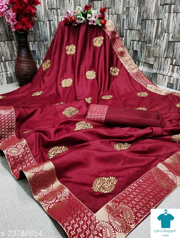 Trendy Attractive Sarees - Free Size (Saree Length Size: 5.5 m, Blouse Length Size: 0.8 m) 
