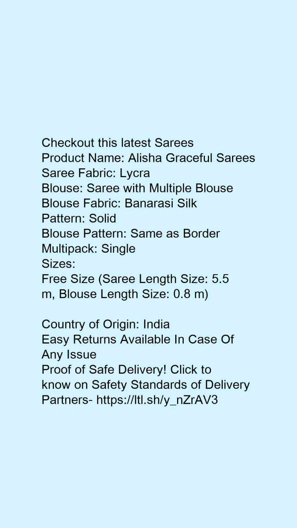 Jivika Sensational Sarees - Free Size (Saree Length Size: 5.5 m, Blouse Length Size: 0.8 m) 