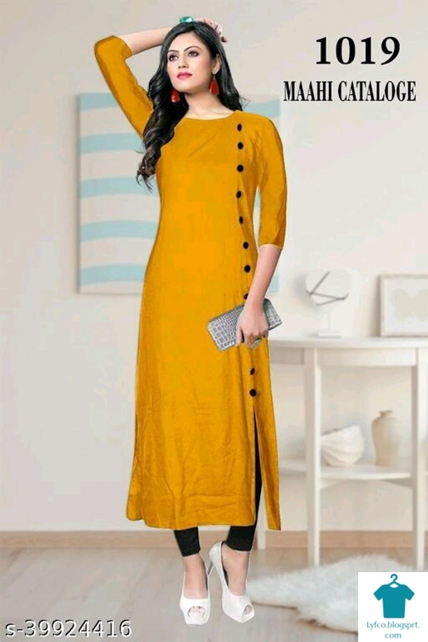 Jivika Superior Kurtis*Fabric: RayonSleeve Length: Three-Quarter SleevesPattern: SolidCombo of: Single - Colour - Light red, M