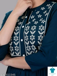 Aagyeyi Fabulous Kurtis*Fabric: RayonSleeve Length: Three-Quarter SleevesPattern: EmbroideredCombo of: Single - Size- S