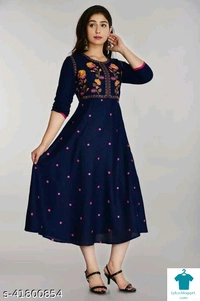 Product Name: *Banita Refined Kurtis*Fabric: RayonSleeve Length: Three-Quarter SleevesPattern: EmbroideredCombo of: Single - size- XXL