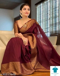 Product Name: *Fancy Jaquard Saree*Saree Fabric: Litchi SilkBlouse: Running BlouseBlouse Fabric: Litchi SilkPattern: SolidBlouse Pattern: Same as BorderMultipack: Single - Free size