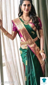 Product Name: *Alisha Voguish Sarees*Saree Fabric: SilkBlouse: Running BlouseBlouse Fabric: JacquardPattern: Zari WovenBlouse Pattern: Zari WovenMultipack: Single - Free Size (Saree Length Size: 5.5 m, Blouse Length Size: 0.8 m)