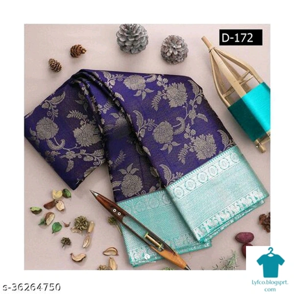 Product Name: *Fancy Jacquard Saree*Saree Fabric: Litchi SilkBlouse: Separate Blouse PieceBlouse Fabric: Litchi SilkPattern: Zari WovenBlouse Pattern: JacquardMultipack: Single - Free Size (Saree Length Size: 5.5 m, Blouse Length Size: 0.8 m)