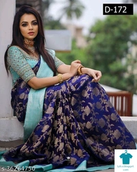 Product Name: *Fancy Jacquard Saree*Saree Fabric: Litchi SilkBlouse: Separate Blouse PieceBlouse Fabric: Litchi SilkPattern: Zari WovenBlouse Pattern: JacquardMultipack: Single - Free Size (Saree Length Size: 5.5 m, Blouse Length Size: 0.8 m)