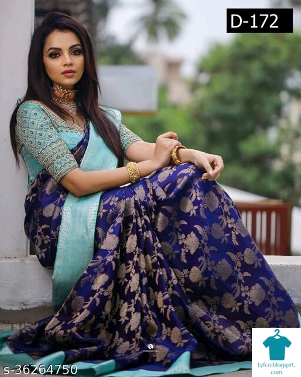 Product Name: *Fancy Jacquard Saree*Saree Fabric: Litchi SilkBlouse: Separate Blouse PieceBlouse Fabric: Litchi SilkPattern: Zari WovenBlouse Pattern: JacquardMultipack: Single - Free Size (Saree Length Size: 5.5 m, Blouse Length Size: 0.8 m)