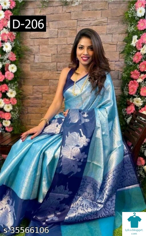 Product Name: *Jivika Sensational Sarees*Saree Fabric: Soft SilkBlouse: Separate Blouse PieceBlouse Fabric: Soft SilkPattern: Zari WovenMultipack: Single - Free Size (Saree Length Size: 5.5 m, Blouse Length Size: 0.8 m) 