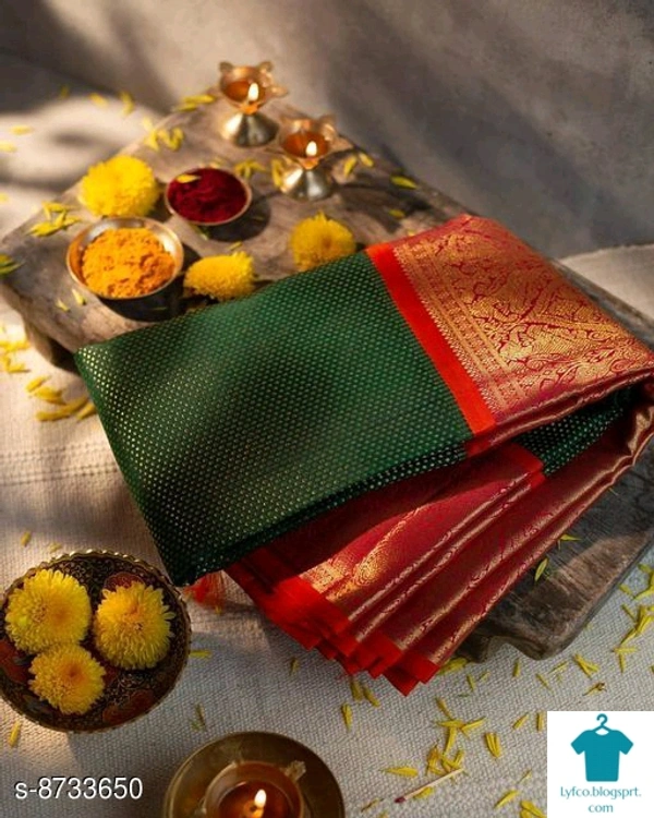 Product Name: *beautiful sarees*Saree Fabric: SilkBlouse: Running BlouseBlouse Fabric: JacquardPattern: Woven DesignMultipack: Single - Free Size (Saree Length Size: 5.5 m, Blouse Length Size: 0.8 m) 
