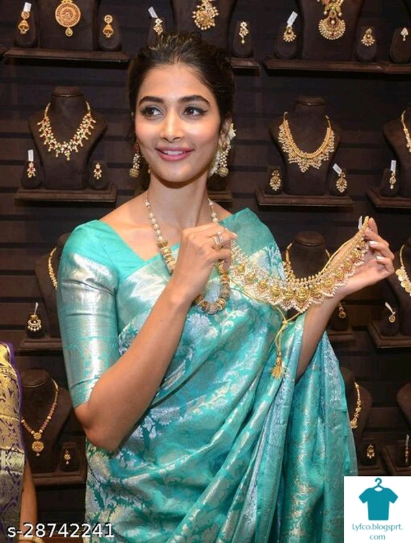 Product Name: *Myra Drishya Sarees*Saree Fabric: Kanjeevaram SilkBlouse: Running BlouseBlouse Fabric: Kanjeevaram SilkPattern: Zari WovenBlouse Pattern: JacquardMultipack: Single - Free Size (Saree Length Size: 5.5 m, Blouse Length Size: 0.8 m) 