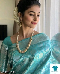 Product Name: *Myra Drishya Sarees*Saree Fabric: Kanjeevaram SilkBlouse: Running BlouseBlouse Fabric: Kanjeevaram SilkPattern: Zari WovenBlouse Pattern: JacquardMultipack: Single - Free Size (Saree Length Size: 5.5 m, Blouse Length Size: 0.8 m) 