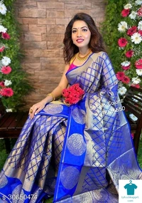 Product Name: *Aagam Petite Sarees*Saree Fabric: SilkBlouse: Separate Blouse PieceBlouse Fabric: SilkPattern: Zari WovenMultipack: Single - Free Size (Saree Length Size: 5.5 m, Blouse Length Size: 0.8 m) 