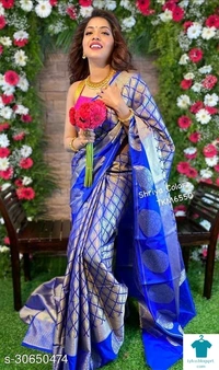 Product Name: *Aagam Petite Sarees*Saree Fabric: SilkBlouse: Separate Blouse PieceBlouse Fabric: SilkPattern: Zari WovenMultipack: Single - Free Size (Saree Length Size: 5.5 m, Blouse Length Size: 0.8 m) 