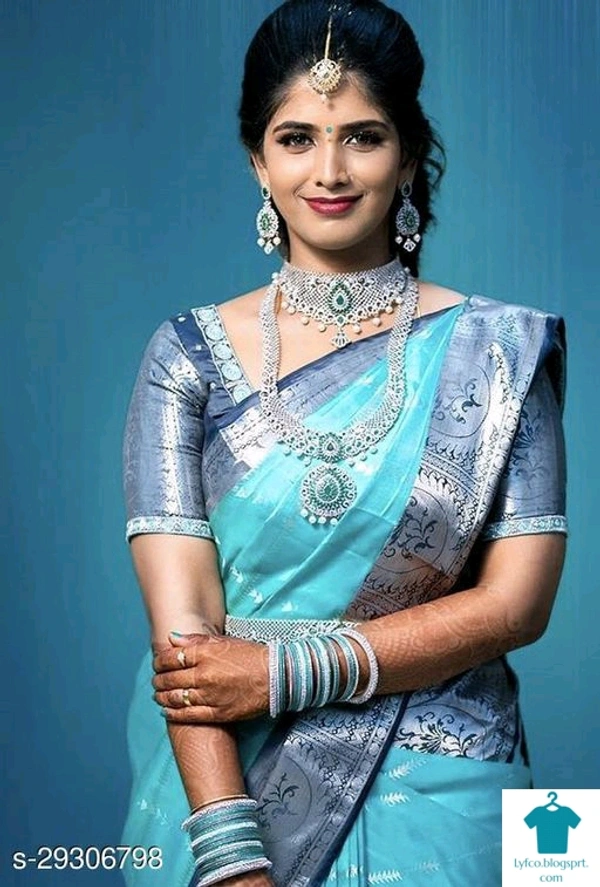 Product Name: *Charvi Ensemble Sarees*Saree Fabric: Kanjeevaram SilkBlouse: Running BlouseBlouse Fabric: Kanjeevaram SilkPattern: Zari WovenBlouse Pattern: Same as BorderMultipack: Single - Free size