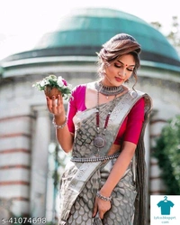 Product Name: *Jivika Fashionable Sarees*Saree Fabric: Art SilkBlouse: Separate Blouse PieceBlouse Fabric: Art SilkPattern: Zari WovenBlouse Pattern: SolidMultipack: Single - Free Size (Saree Length Size: 5.4 m, Blouse Length Size: 0.8 m) 