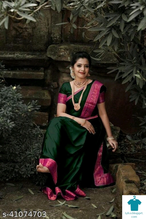 Product Name: *Kashvi Graceful Sarees*Saree Fabric: Art SilkBlouse: Separate Blouse PieceBlouse Fabric: Art SilkPattern: SolidBlouse Pattern: Same as BorderMultipack: Single - Free Size (Saree Length Size: 5.4 m, Blouse Length Size: 0.8 m) 