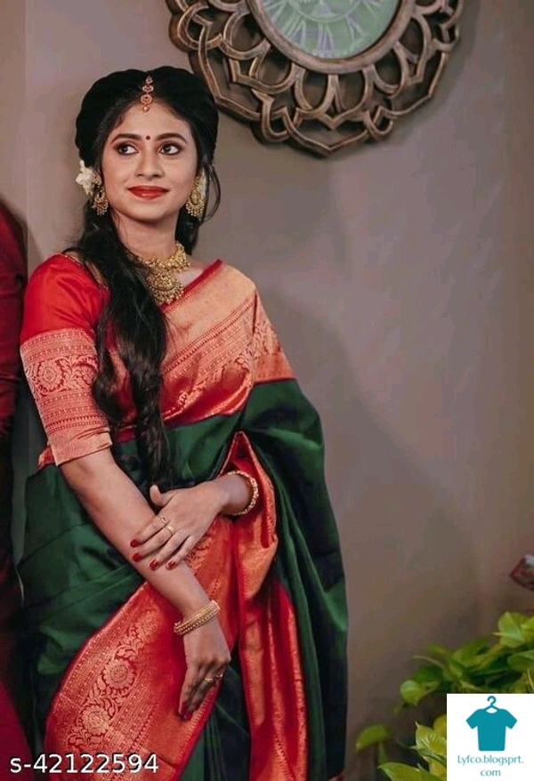 Product Name: *Jivika Refined Kanjeevaram Silk Women's Sarees*Saree Fabric: SilkBlouse: Separate Blouse PieceBlouse Fabric: Cotton SilkPattern: SolidBlouse Pattern: Same as SareeMultipack: Single - Free Size (Saree Length Size: 5.5 m, Blouse Length Size: 0.8 m) 