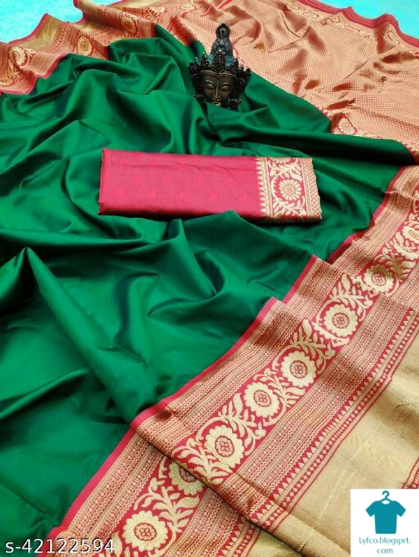 Product Name: *Jivika Refined Kanjeevaram Silk Women's Sarees*Saree Fabric: SilkBlouse: Separate Blouse PieceBlouse Fabric: Cotton SilkPattern: SolidBlouse Pattern: Same as SareeMultipack: Single - Free Size (Saree Length Size: 5.5 m, Blouse Length Size: 0.8 m) 