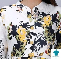Product Name: *Trendy White Premium Yellow Flower Design Flared Kurti*Fabric: RayonSleeve Length: Three-Quarter SleevesPattern: PrintedCombo of: Single - size- XL