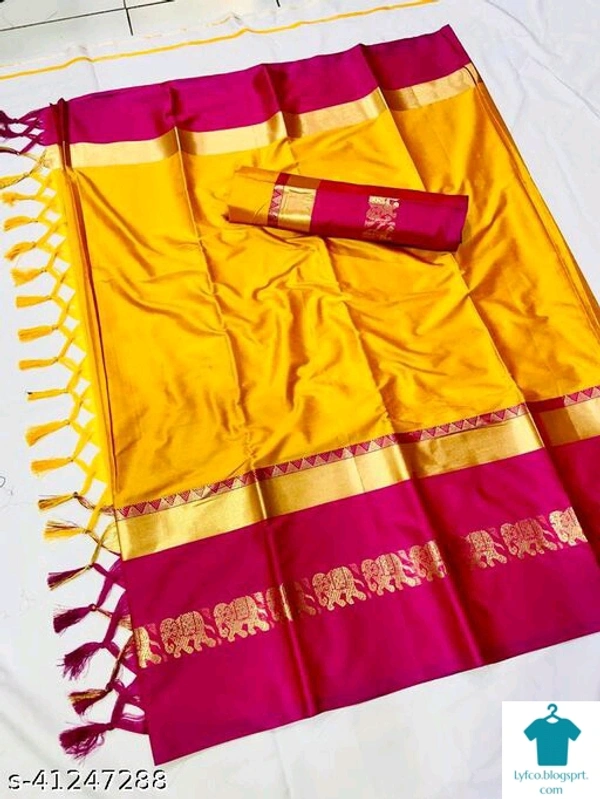 Product Name: *Adrika Attractive Sarees*Saree Fabric: Cotton SilkBlouse: Running BlouseBlouse Fabric: Cotton SilkPattern: Zari WovenBlouse Pattern: Same as BorderMultipack: Single - Free Size (Saree Length Size: 5.5 m, Blouse Length Size: 0.8 m) 