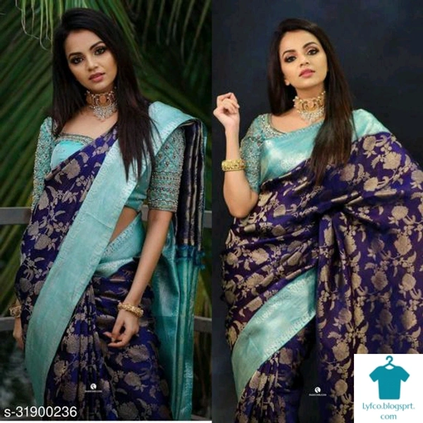 Product Name: *Alisha Voguish Sarees*Saree Fabric: SilkBlouse: Separate Blouse PieceBlouse Fabric: JacquardPattern: Zari WovenBlouse Pattern: EmbroideredMultipack: Single - Free Size (Saree Length Size: 5.5 m, Blouse Length Size: 0.8 m) 