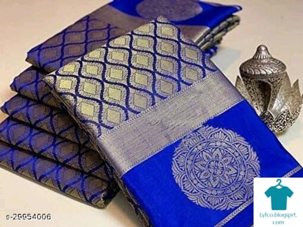 Product Name: *Beautiful Soft Lichi Silk Party Wear Saree for Women*Saree Fabric: Litchi SilkBlouse: Running BlouseBlouse Fabric: Litchi SilkPattern: Zari WovenBlouse Pattern: JacquardMultipack: Single - Free Size (Saree Length Size: 5.5 m, Blouse Length Size: 0.9 m) 