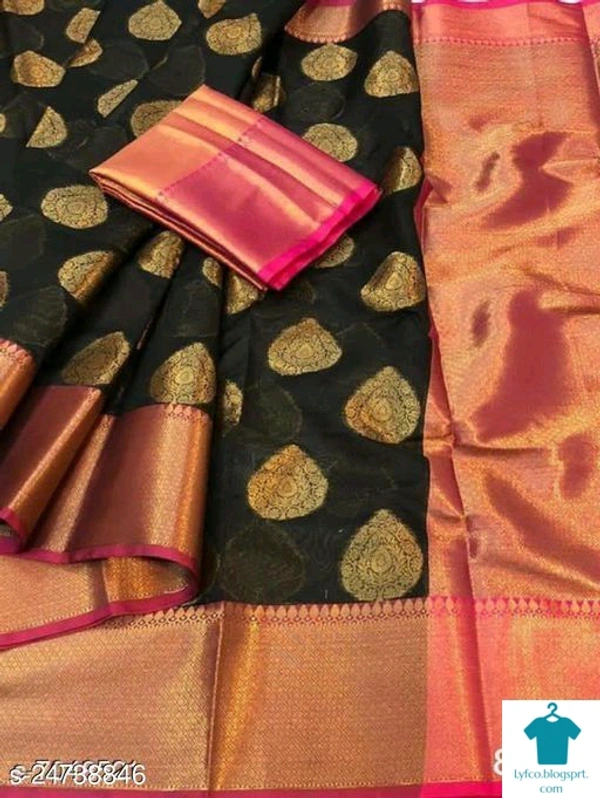 Product Name: *COTTON SILK BANARASI SAREE*Saree Fabric: Chanderi CottonBlouse: Running BlouseBlouse Fabric: BrocadeBlouse Pattern: JacquardMultipack: Single - Free Size (Saree Length Size: 5.5 m, Blouse Length Size: 0.8 m) 
