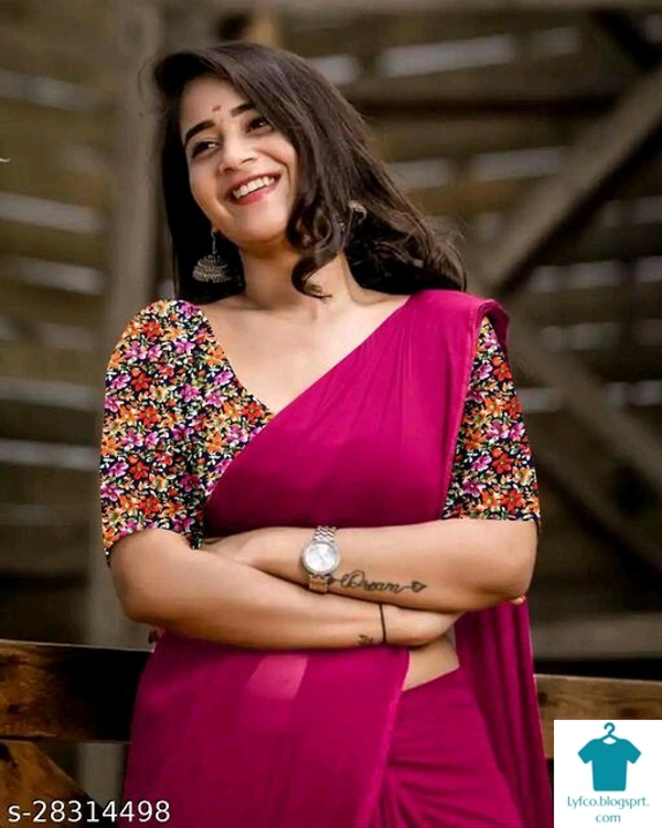 Checkout this latest SareesProduct Name: *SATIN BANGLORI SILK WITH DIGITAL PRINT BLOUSE WOMANS BEST SAREES *Saree Fabric: Satin SilkBlouse: Saree with Multiple BlouseBlouse Fabric: Satin SilkPattern: ColorblockedBlouse Pattern: PrintedMultipack: Single - Free Size (Saree Length Size: 5.5 m, Blouse Length Size: 0.8 m) 