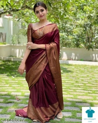 Product Name: *Kashvi Superior Sarees*Saree Fabric: Art SilkBlouse: Separate Blouse PieceBlouse Fabric: Banarasi SilkPattern: SolidBlouse Pattern: Same as BorderMultipack: Single - Free size